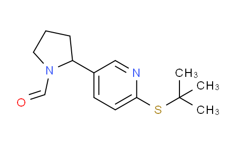 CAS No. 1352513-53-1, 2-(6-(tert-Butylthio)pyridin-3-yl)pyrrolidine-1-carbaldehyde
