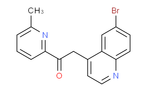 CAS No. 476472-28-3, 2-(6-Bromoquinolin-4-yl)-1-(6-methylpyridin-2-yl)ethanone