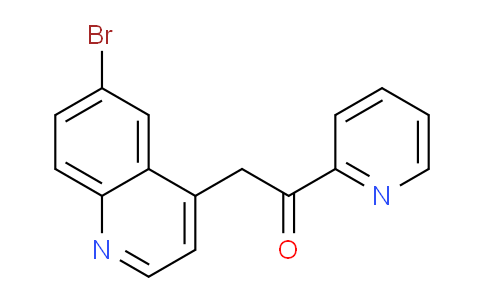 CAS No. 476472-24-9, 2-(6-Bromoquinolin-4-yl)-1-(pyridin-2-yl)ethanone
