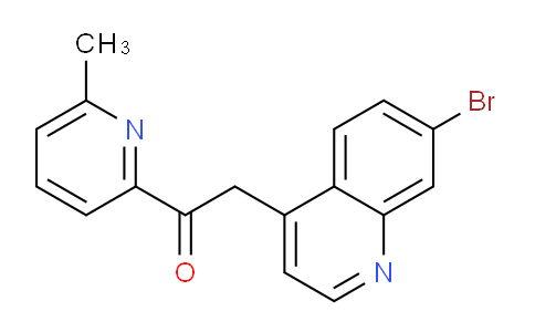 CAS No. 476472-31-8, 2-(7-Bromoquinolin-4-yl)-1-(6-methylpyridin-2-yl)ethanone