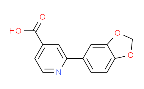 CAS No. 1258627-04-1, 2-(Benzo[d][1,3]dioxol-5-yl)isonicotinic acid