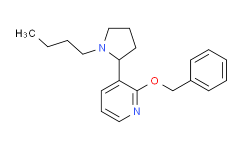 CAS No. 1352493-56-1, 2-(Benzyloxy)-3-(1-butylpyrrolidin-2-yl)pyridine
