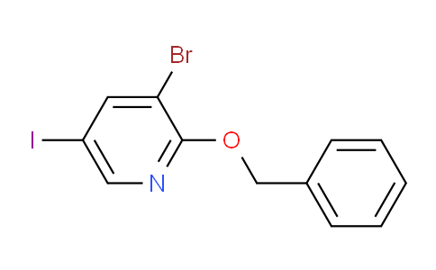 CAS No. 1361342-88-2, 2-(Benzyloxy)-3-bromo-5-iodopyridine