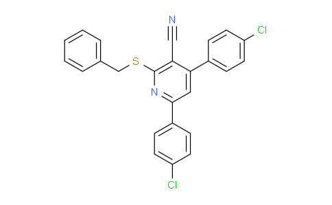 CAS No. 332385-71-4, 2-(Benzylthio)-4,6-bis(4-chlorophenyl)nicotinonitrile