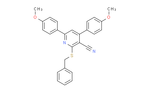 CAS No. 332114-65-5, 2-(Benzylthio)-4,6-bis(4-methoxyphenyl)nicotinonitrile