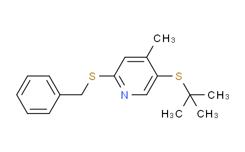 CAS No. 1355192-48-1, 2-(Benzylthio)-5-(tert-butylthio)-4-methylpyridine