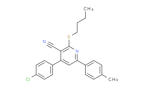 CAS No. 339199-79-0, 2-(Butylthio)-4-(4-chlorophenyl)-6-(p-tolyl)nicotinonitrile