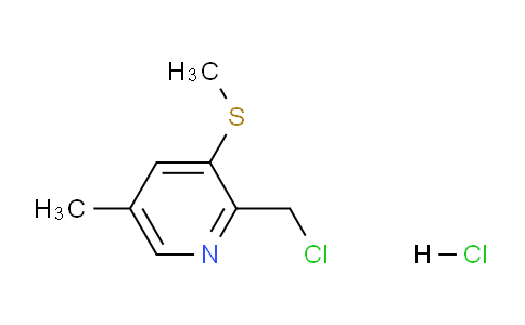 CAS No. 1823869-97-1, 2-(Chloromethyl)-5-methyl-3-(methylthio)pyridine hydrochloride