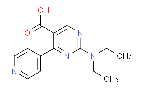 CAS No. 1713462-89-5, 2-(Diethylamino)-4-(pyridin-4-yl)pyrimidine-5-carboxylic acid