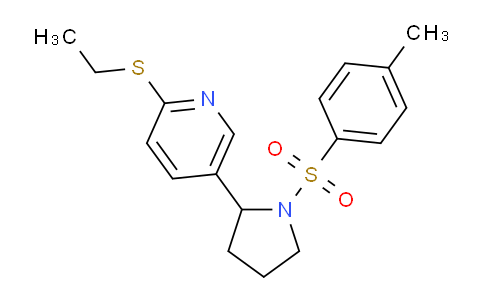 CAS No. 1352532-49-0, 2-(Ethylthio)-5-(1-tosylpyrrolidin-2-yl)pyridine
