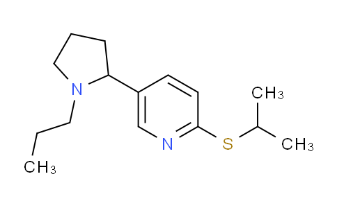 CAS No. 1352540-91-0, 2-(Isopropylthio)-5-(1-propylpyrrolidin-2-yl)pyridine