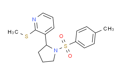 CAS No. 1352528-25-6, 2-(Methylthio)-3-(1-tosylpyrrolidin-2-yl)pyridine