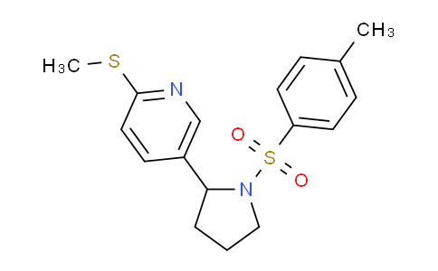 CAS No. 1352540-84-1, 2-(Methylthio)-5-(1-tosylpyrrolidin-2-yl)pyridine