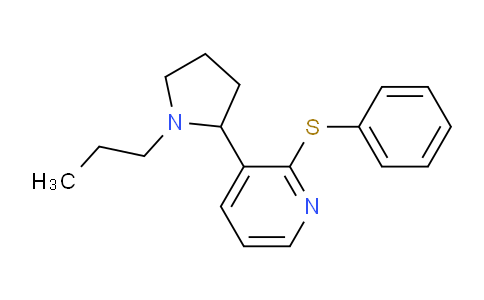 CAS No. 1352530-24-5, 2-(Phenylthio)-3-(1-propylpyrrolidin-2-yl)pyridine