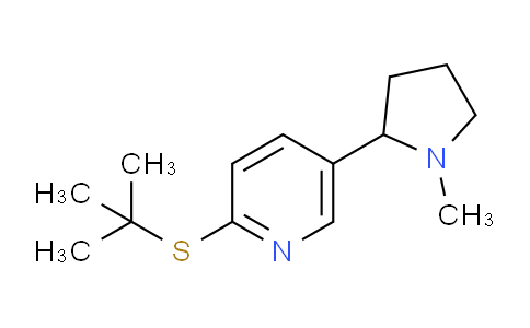 CAS No. 1352533-27-7, 2-(tert-Butylthio)-5-(1-methylpyrrolidin-2-yl)pyridine
