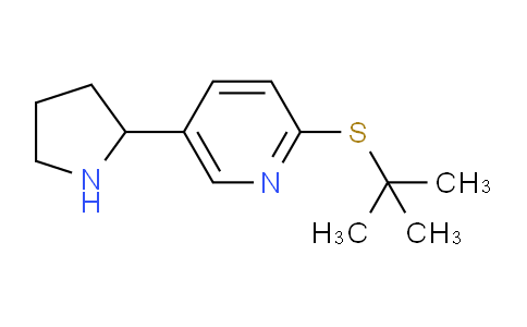CAS No. 1352542-19-8, 2-(tert-Butylthio)-5-(pyrrolidin-2-yl)pyridine