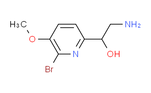 CAS No. 1569089-72-0, 2-Amino-1-(6-bromo-5-methoxypyridin-2-yl)ethanol