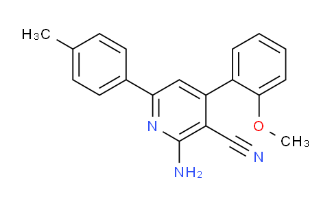 CAS No. 332040-20-7, 2-Amino-4-(2-methoxyphenyl)-6-(p-tolyl)nicotinonitrile