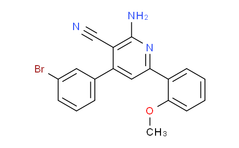 CAS No. 642039-97-2, 2-Amino-4-(3-bromophenyl)-6-(2-methoxyphenyl)nicotinonitrile