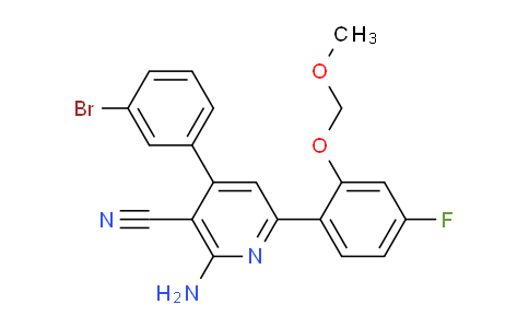 CAS No. 925923-84-8, 2-Amino-4-(3-bromophenyl)-6-(4-fluoro-2-(methoxymethoxy)phenyl)nicotinonitrile