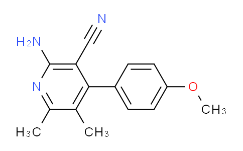 CAS No. 74873-39-5, 2-Amino-4-(4-methoxyphenyl)-5,6-dimethylnicotinonitrile