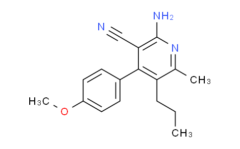 CAS No. 332018-33-4, 2-Amino-4-(4-methoxyphenyl)-6-methyl-5-propylnicotinonitrile