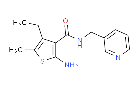 CAS No. 522597-95-1, 2-Amino-4-ethyl-5-methyl-N-(pyridin-3-ylmethyl)thiophene-3-carboxamide