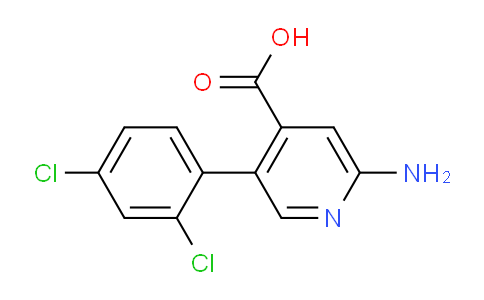 CAS No. 1261980-42-0, 2-Amino-5-(2,4-dichlorophenyl)isonicotinic acid