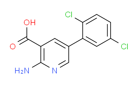 CAS No. 1261966-96-4, 2-Amino-5-(2,5-dichlorophenyl)nicotinic acid