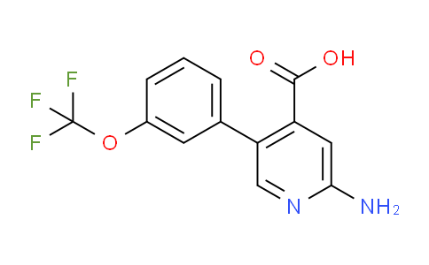 CAS No. 1261780-66-8, 2-Amino-5-(3-(trifluoromethoxy)phenyl)isonicotinic acid