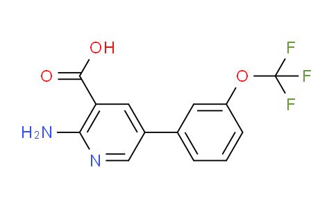 CAS No. 1258614-08-2, 2-Amino-5-(3-(trifluoromethoxy)phenyl)nicotinic acid