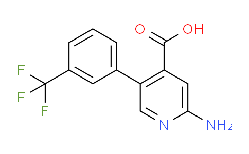 CAS No. 1261635-40-8, 2-Amino-5-(3-(trifluoromethyl)phenyl)isonicotinic acid