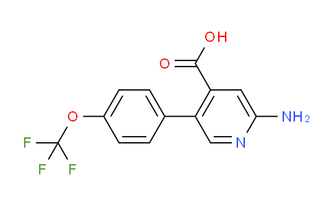 CAS No. 1261755-93-4, 2-Amino-5-(4-(trifluoromethoxy)phenyl)isonicotinic acid