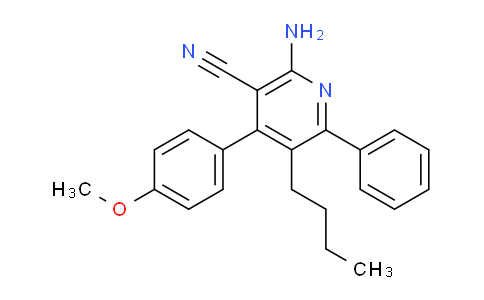 CAS No. 331979-93-2, 2-Amino-5-butyl-4-(4-methoxyphenyl)-6-phenylnicotinonitrile