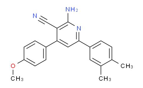 CAS No. 91923-45-4, 2-Amino-6-(3,4-dimethylphenyl)-4-(4-methoxyphenyl)nicotinonitrile
