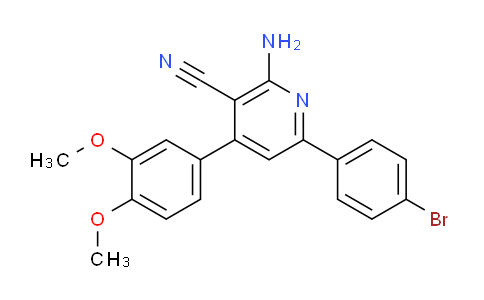 CAS No. 331981-00-1, 2-Amino-6-(4-bromophenyl)-4-(3,4-dimethoxyphenyl)nicotinonitrile