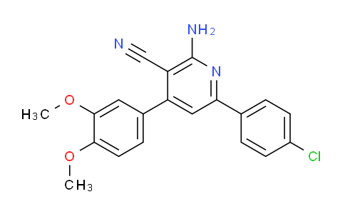 CAS No. 160729-10-2, 2-Amino-6-(4-chlorophenyl)-4-(3,4-dimethoxyphenyl)nicotinonitrile