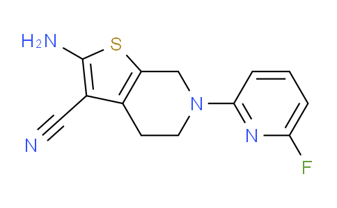 CAS No. 338413-86-8, 2-Amino-6-(6-fluoropyridin-2-yl)-4,5,6,7-tetrahydrothieno[2,3-c]pyridine-3-carbonitrile