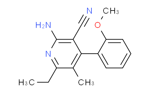CAS No. 332040-18-3, 2-Amino-6-ethyl-4-(2-methoxyphenyl)-5-methylnicotinonitrile