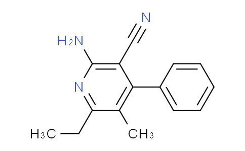 CAS No. 331979-91-0, 2-Amino-6-ethyl-5-methyl-4-phenylnicotinonitrile