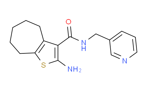 CAS No. 522597-98-4, 2-Amino-N-(pyridin-3-ylmethyl)-5,6,7,8-tetrahydro-4H-cyclohepta[b]thiophene-3-carboxamide