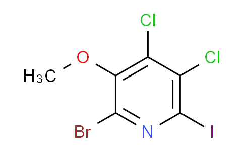 CAS No. 1305324-56-4, 2-Bromo-4,5-dichloro-6-iodo-3-methoxypyridine