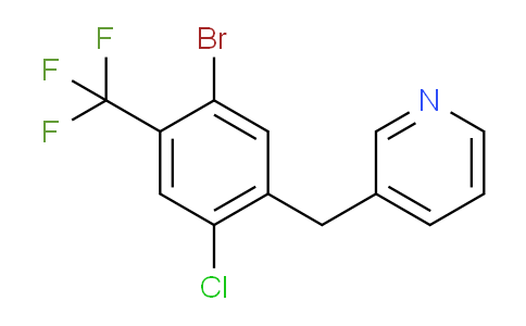 CAS No. 1345471-25-1, 2-Bromo-5-chloro-4-(pyridin-3-ylmethyl)benzotrifluoride