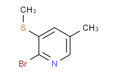 CAS No. 1820649-46-4, 2-Bromo-5-methyl-3-(methylthio)pyridine