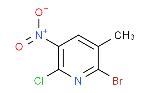 CAS No. 1225348-48-0, 2-Bromo-6-chloro-3-methyl-5-nitropyridine
