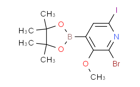 CAS No. 2096996-92-6, 2-Bromo-6-iodo-3-methoxy-4-(4,4,5,5-tetramethyl-1,3,2-dioxaborolan-2-yl)pyridine