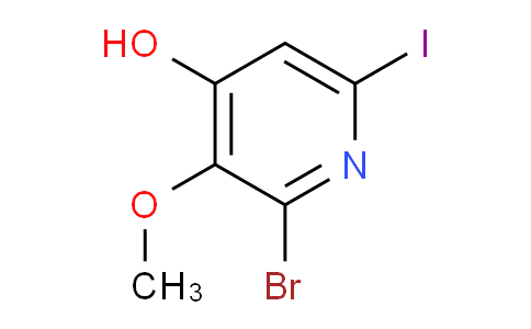 CAS No. 1305325-18-1, 2-Bromo-6-iodo-3-methoxypyridin-4-ol
