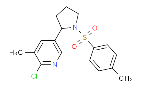 CAS No. 1352503-10-6, 2-Chloro-3-methyl-5-(1-tosylpyrrolidin-2-yl)pyridine