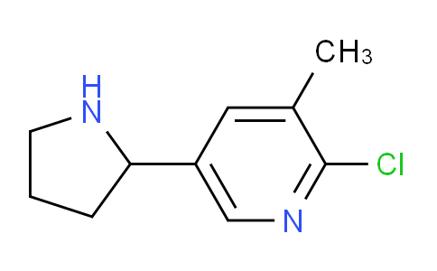 CAS No. 1270501-68-2, 2-Chloro-3-methyl-5-(pyrrolidin-2-yl)pyridine