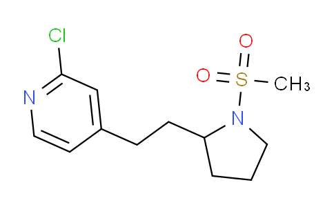 CAS No. 1316222-83-9, 2-Chloro-4-(2-(1-(methylsulfonyl)pyrrolidin-2-yl)ethyl)pyridine